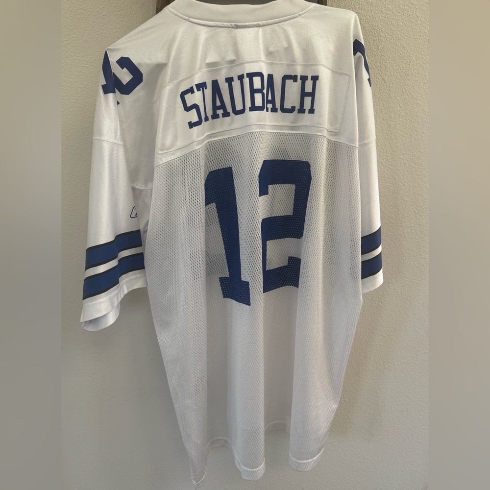 Reebok White and Blue Jersey Shirt